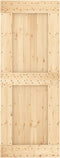 vidaXL - Schuifdeur - met - beslag - 80x210 - cm - massief - grenenhout