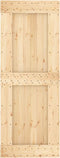 vidaXL - Schuifdeur - met - beslag - 80x210 - cm - massief - grenenhout