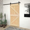 vidaXL - Schuifdeur - met - beslag - 80x210 - cm - massief - grenenhout