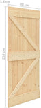 vidaXL - Schuifdeur - met - beslag - 80x210 - cm - massief - grenenhout