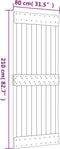 vidaXL - Schuifdeur - met - beslag - 80x210 - cm - massief - grenenhout