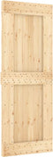 vidaXL - Schuifdeur - met - beslag - 80x210 - cm - massief - grenenhout
