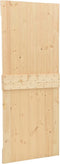 vidaXL - Schuifdeur - met - beslag - 80x210 - cm - massief - grenenhout