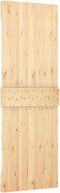 vidaXL - Schuifdeur - met - beslag - 80x210 - cm - massief - grenenhout