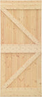vidaXL - Schuifdeur - met - beslag - 80x210 - cm - massief - grenenhout