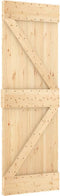 vidaXL - Schuifdeur - met - beslag - 80x210 - cm - massief - grenenhout