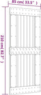 vidaXL - Schuifdeur - met - beslag - 85x210 - cm - massief - grenenhout