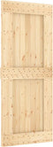 vidaXL - Schuifdeur - met - beslag - 85x210 - cm - massief - grenenhout