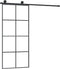 vidaXL - Schuifdeur - met - beslag - 90x205 - cm - ESG-glas - en - aluminium