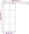vidaXL - Schuifdeur - met - beslag - 90x205 - cm - ESG-glas - en - aluminium