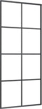 vidaXL - Schuifdeur - met - beslag - 90x205 - cm - ESG-glas - en - aluminium
