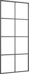 vidaXL - Schuifdeur - met - beslag - 90x205 - cm - ESG-glas - en - aluminium