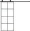 vidaXL - Schuifdeur - met - beslag - 90x205 - cm - ESG-glas - en - aluminium