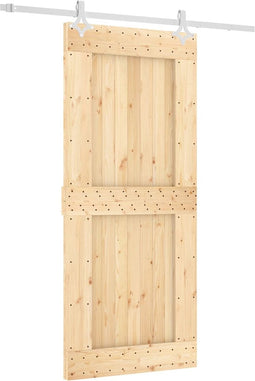 vidaXL - Schuifdeur - met - beslag - 90x210 - cm - massief - grenenhout