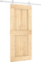 vidaXL - Schuifdeur - met - beslag - 90x210 - cm - massief - grenenhout