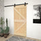 vidaXL - Schuifdeur - met - beslag - 90x210 - cm - massief - grenenhout