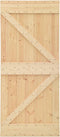 vidaXL - Schuifdeur - met - beslag - 90x210 - cm - massief - grenenhout