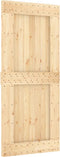 vidaXL - Schuifdeur - met - beslag - 90x210 - cm - massief - grenenhout