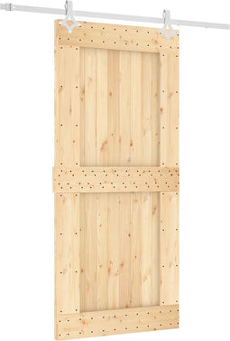 vidaXL - Schuifdeur - met - beslag - 95x210 - cm - massief - grenenhout