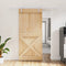 vidaXL - Schuifdeur - met - beslag - 95x210 - cm - massief - grenenhout