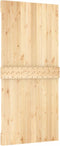vidaXL - Schuifdeur - met - beslag - 95x210 - cm - massief - grenenhout