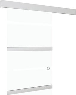 vidaXL - Schuifdeur - met - zachte - stops - 76x205 - cm - ESG-glas - en - aluminium