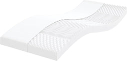 vidaXL - Schuimmatras - 7 - zones - hardheid - 20 - ILD - 90x210 - cm - wit