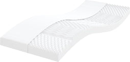 vidaXL - Schuimmatras - 7 - zones - hardheid - 20 - ILD - 90x220 - cm - wit