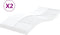 vidaXL - Schuimmatrassen - 2 - st - 7 - zones - hardheid - 20 - ILD - 100x200 - cm - wit