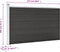 vidaXL - Schutting - 175x105 - cm - HKC - grijs