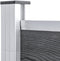 vidaXL - Schutting - 175x105 - cm - HKC - grijs