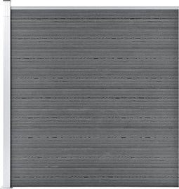 vidaXL - Schutting - 175x186 - cm - HKC - grijs