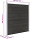 vidaXL - Schutting - 180x186 - cm - HKC - grijs