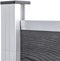 vidaXL - Schutting - 180x186 - cm - HKC - grijs