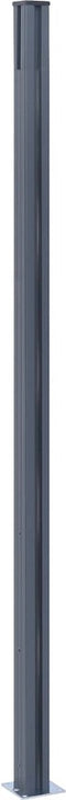 vidaXL - Schuttingpalen - 2 - st - 185 - cm - aluminium - donkergrijs