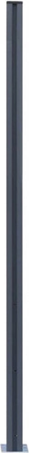 vidaXL - Schuttingpalen - 2 - st - 185 - cm - aluminium - donkergrijs