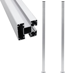 vidaXL - Schuttingpalen - 2 - st - 185 - cm - aluminium