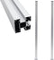 vidaXL - Schuttingpalen - 2 - st - 185 - cm - aluminium