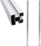 vidaXL - Schuttingpalen - 3 - st - 185 - cm - aluminium - donkergrijs