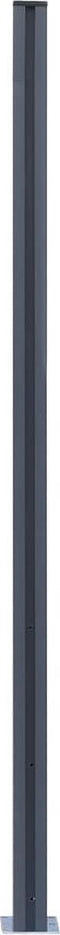 vidaXL - Schuttingpalen - 3 - st - 185 - cm - aluminium - donkergrijs