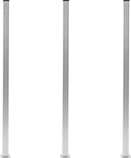 vidaXL - Schuttingpalen - 3 - st - 185 - cm - aluminium
