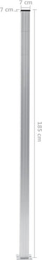 vidaXL - Schuttingpalen - 3 - st - 185 - cm - aluminium