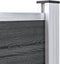vidaXL - Schuttingpalen - 3 - st - 185 - cm - aluminium
