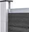 vidaXL - Schuttingpaneel - 175x186 - cm - HKC - zwart