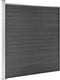 vidaXL - Schuttingpaneel - 175x186 - cm - HKC - zwart
