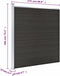 vidaXL - Schuttingpaneel - 175x186 - cm - HKC - zwart