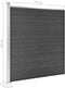 vidaXL - Schuttingpaneel - 175x186 - cm - HKC - zwart