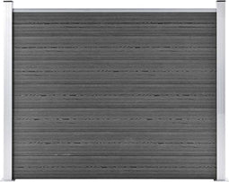 vidaXL - Schuttingpaneel - 180x146 - cm - HKC - zwart