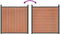 vidaXL - Schuttingpaneel - 180x186 - cm - HKC - bruin