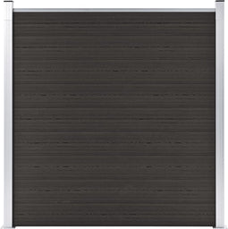 vidaXL - Schuttingpaneel - 180x186 - cm - HKC - zwart